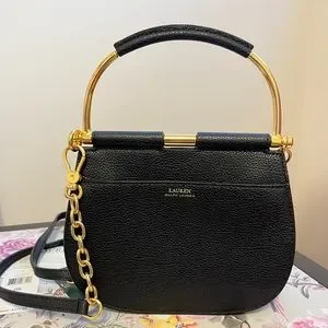 Lauren Ralph Lauren Mason Pebbled Leather Satchel